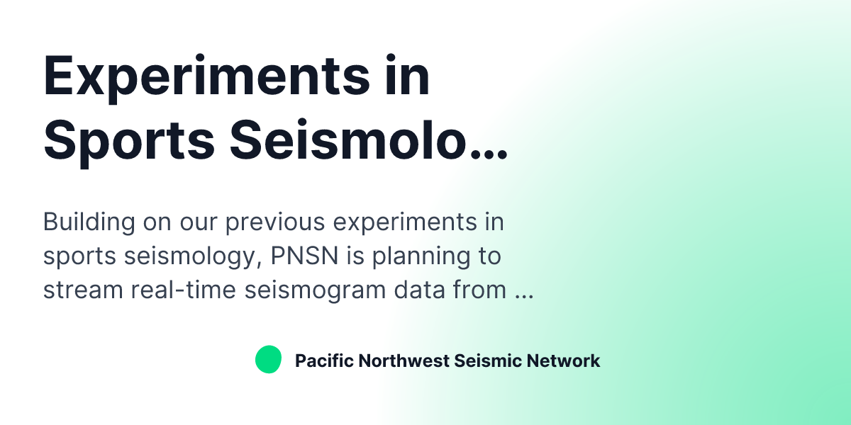 Experiments in Sports Seismology for the World Cup